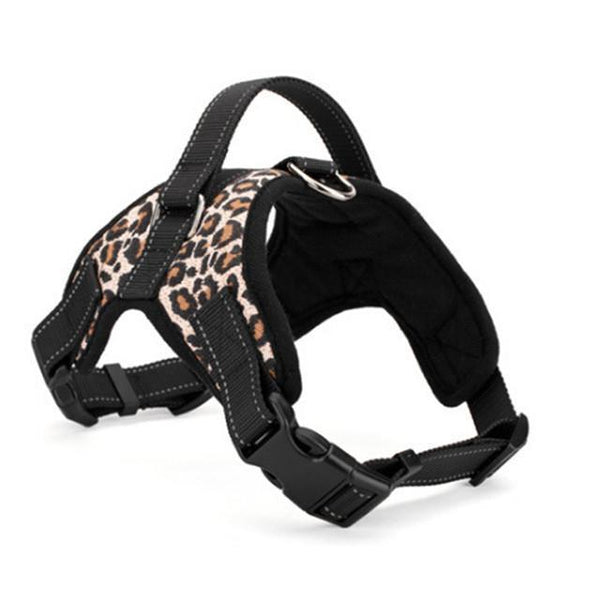 Hot Dog Adjustable Harness C Leopard Campo Professional Out Door Dog Harness Hand Strap for Small Large Dogs Pitbulls