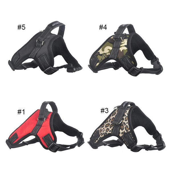 Hot Dog Adjustable Harness C Leopard Campo Professional Out Door Dog Harness Hand Strap for Small Large Dogs Pitbulls