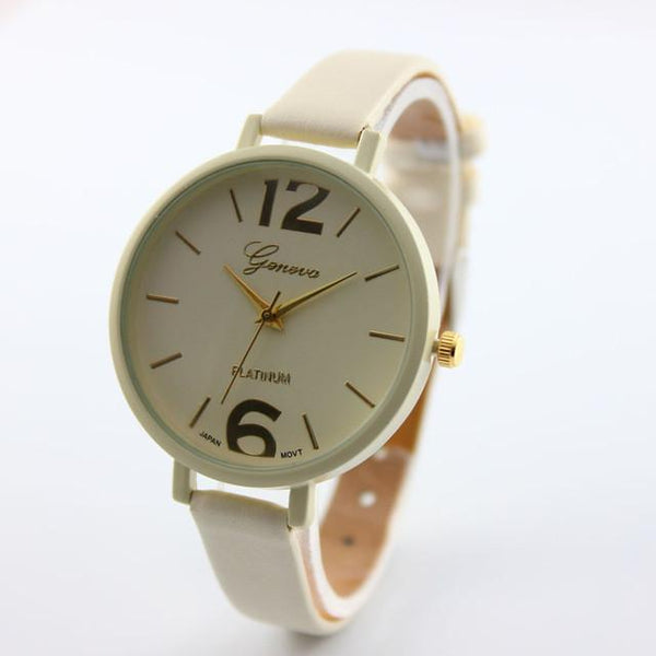 Ladies Fashion Quartz Watches Women Green Geneva Watch Women Leather Casual Dress Women's Watch Wrist Watch Saat Montre Femme