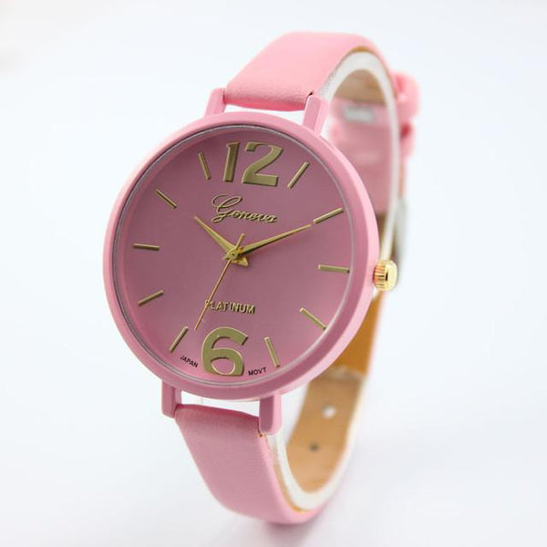 Ladies Fashion Quartz Watches Women Green Geneva Watch Women Leather Casual Dress Women's Watch Wrist Watch Saat Montre Femme