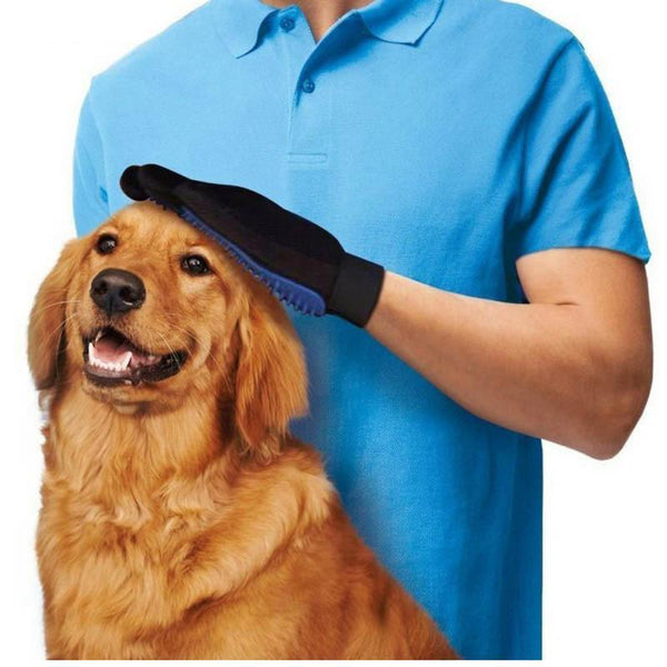 Pet Silicone True Glove Touch Deshedding Brush Cleaning Glove For Dog Cat Gentle Efficient Massage Grooming Pet Dog Accessories