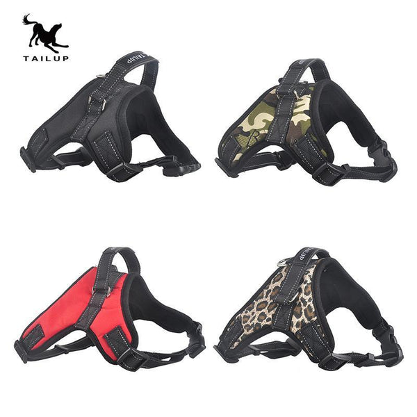 Hot Dog Adjustable Harness C Leopard Campo Professional Out Door Dog Harness Hand Strap for Small Large Dogs Pitbulls