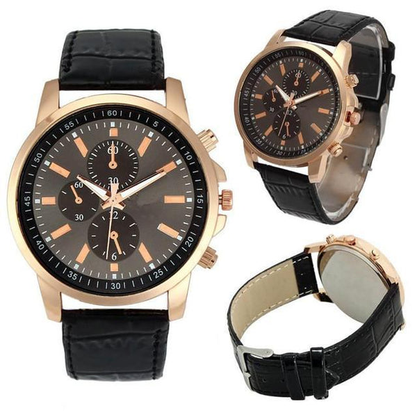 Men Wrist Watches Casual Geneva Faux Leather Quartz Analog reloj hombre kol saati Good-looking