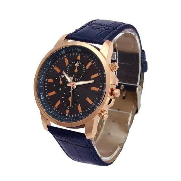 Men Wrist Watches Casual Geneva Faux Leather Quartz Analog reloj hombre kol saati Good-looking