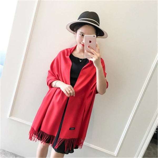 HOT Luxury Brand Scarf Pashmina Cashmere Scarf Wrap Shawl Winter Scarf Women's Scarves Tassel Long Blanket Cachecol High Quality