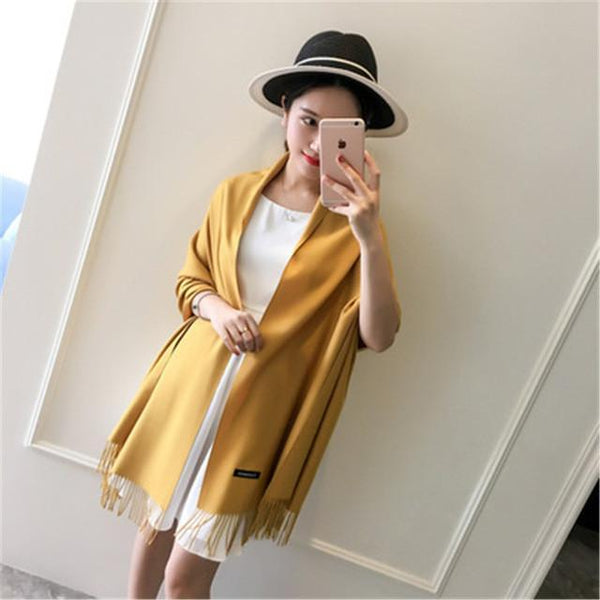 HOT Luxury Brand Scarf Pashmina Cashmere Scarf Wrap Shawl Winter Scarf Women's Scarves Tassel Long Blanket Cachecol High Quality