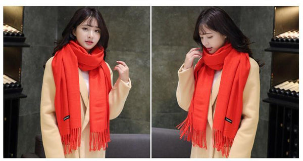 HOT Luxury Brand Scarf Pashmina Cashmere Scarf Wrap Shawl Winter Scarf Women's Scarves Tassel Long Blanket Cachecol High Quality