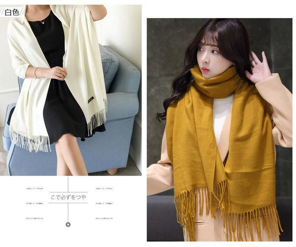 HOT Luxury Brand Scarf Pashmina Cashmere Scarf Wrap Shawl Winter Scarf Women's Scarves Tassel Long Blanket Cachecol High Quality