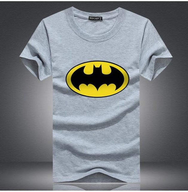 2017 New Fashion Cartoon Batman T Shirts Men O Neck Short Sleeve Cotton Mens T-Shirt Euro Size Man tshirt Tops Free Shipping