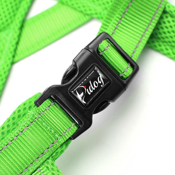 No Pull Nylon Quick Fit Reflective Stitching Dog Harness For Small Medium Large Dog Strong Adjustable XXS XS S M L 4 Colors