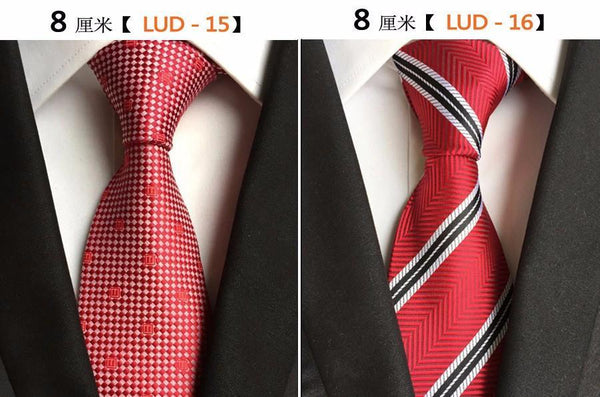 GUSLESON Classic 100% Silk Mens Ties New Design Neck Ties 8cm Plaid&Striped Ties for Men Formal Business Wedding Party Gravatas