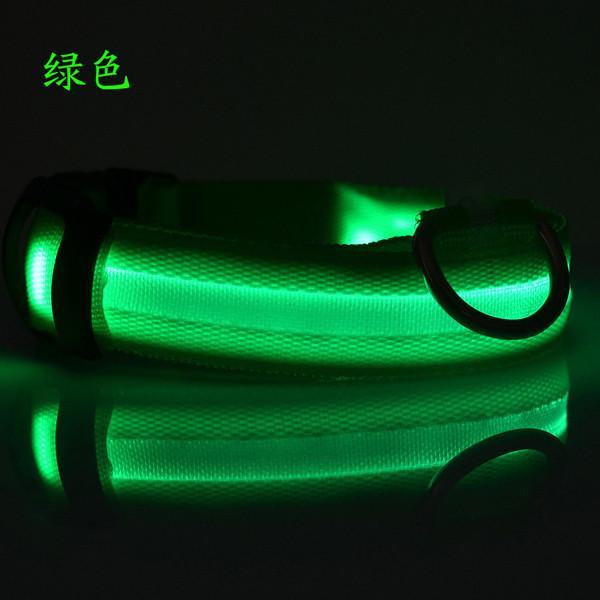 Nylon Pet Dog Collar LED Light Night Safety Light-up Flash Glowing in Dark Cat Collar LED Dog Collars Small Dogs Dog Accessories