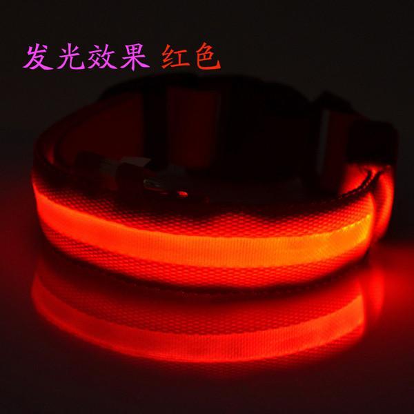 Nylon Pet Dog Collar LED Light Night Safety Light-up Flash Glowing in Dark Cat Collar LED Dog Collars Small Dogs Dog Accessories