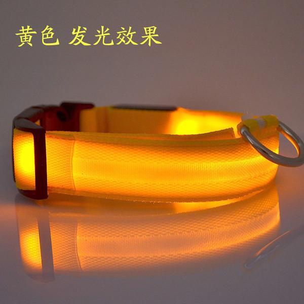 Nylon Pet Dog Collar LED Light Night Safety Light-up Flash Glowing in Dark Cat Collar LED Dog Collars Small Dogs Dog Accessories