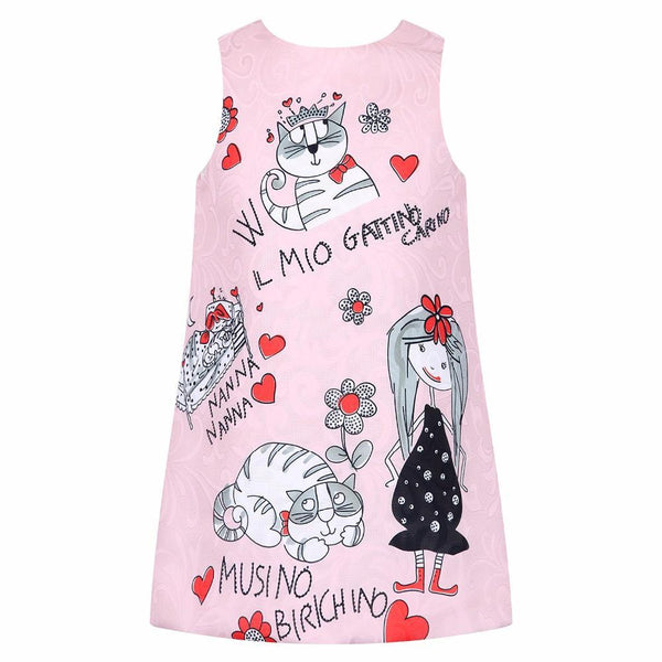 Princess Dress for Girls Clothes Character Printed Robe Fillette Costumes for Children Clothing 2017 Brand Girls Dresses Kids