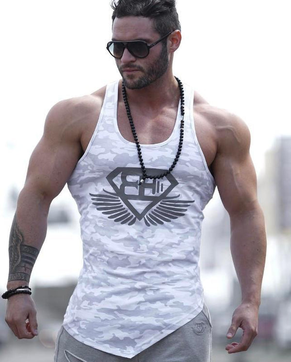 Fitness Men Tank Top Army Camo Camouflage Mens Bodybuilding Stringers Tank Tops Singlet Brand Clothing Sleeveless Shirt