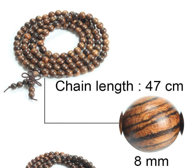 Retro Style Tiger wood Bracelets Handmade 108 Twining charm Buddha Bead Bracelet Prayer Bead Mala Bracelet Women Men Jewelry