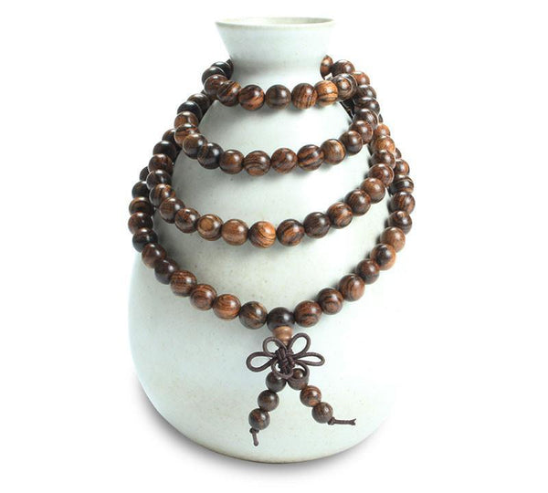 Retro Style Tiger wood Bracelets Handmade 108 Twining charm Buddha Bead Bracelet Prayer Bead Mala Bracelet Women Men Jewelry