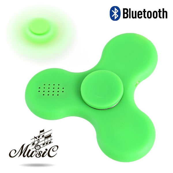 Fidget Spinner LED Bluetooth Speaker Hand Spinner Tri Spinning Top Decompression Finger Spiner Toys Pink Blue Green White