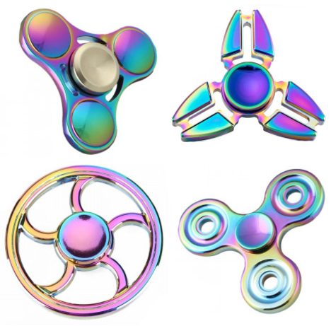 Rainbow Colour Aluminum Fidget Spinner