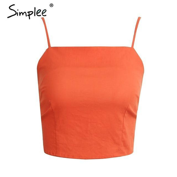 Belt lace up camisole tank top tees women Summer beach bow female cami crop top Sexy backless sleeveless short top