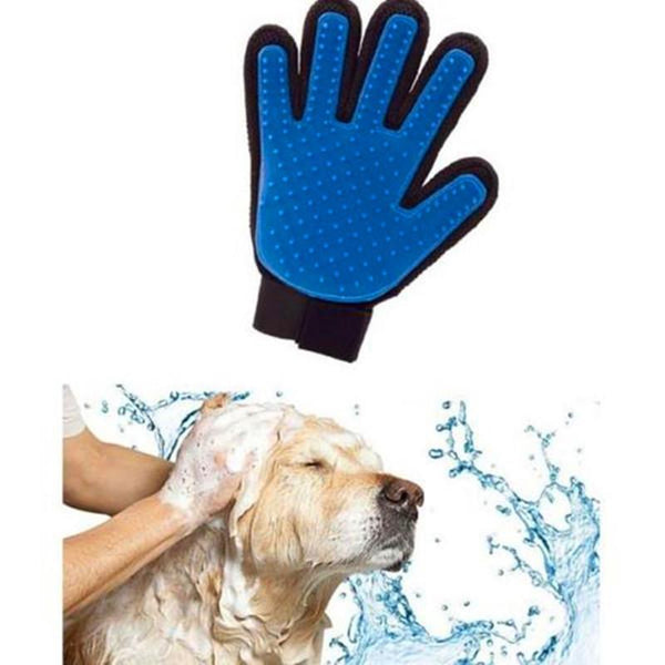 Pet Silicone True Glove Touch Deshedding Brush Cleaning Glove For Dog Cat Gentle Efficient Massage Grooming Pet Dog Accessories