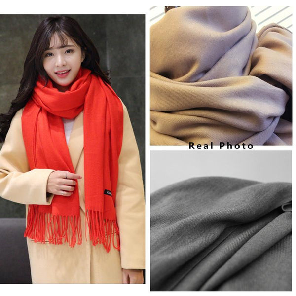 HOT Luxury Brand Scarf Pashmina Cashmere Scarf Wrap Shawl Winter Scarf Women's Scarves Tassel Long Blanket Cachecol High Quality