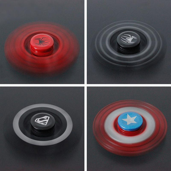 Captain America Hand Spinner Super Hero EDC Metal Tri Fidget Spiner Superman Batman Spiderman Batman Iron Man Finger Gyro Toys