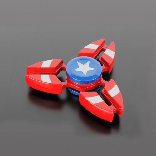 Captain America Hand Spinner Super Hero EDC Metal Tri Fidget Spiner Superman Batman Spiderman Batman Iron Man Finger Gyro Toys