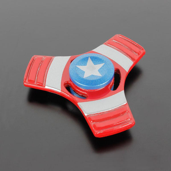 Captain America Hand Spinner Super Hero EDC Metal Tri Fidget Spiner Superman Batman Spiderman Batman Iron Man Finger Gyro Toys