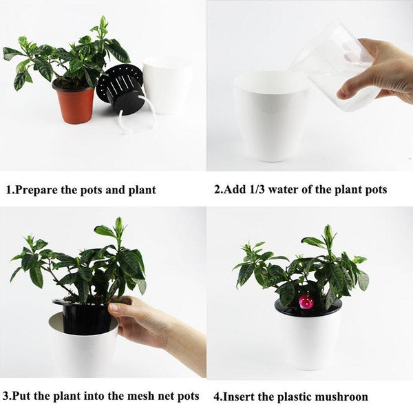 Self Watering Flower Pots (Various Sizes)