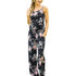 YOU HAD ME SEXY SPAGHETTI STRAP FLORAL LOOSE JUMPSUIT IN BLACK