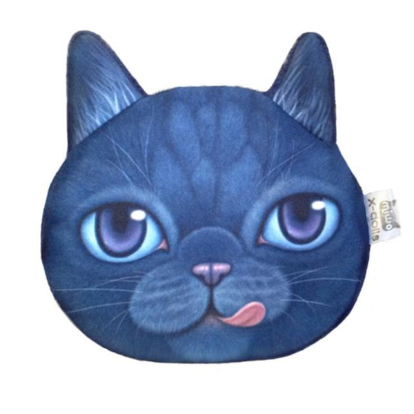 Cute Cat Face Printing Zipper Coin Purses Women Cartoon Coin Wallets Ladies Makeup Storage Bag
